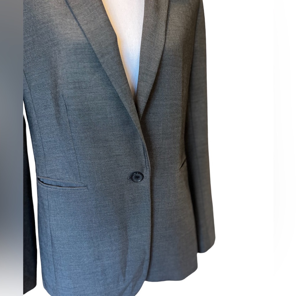 Ann Taylor Structured Blazer Medium Gray Size 10 … - image 4